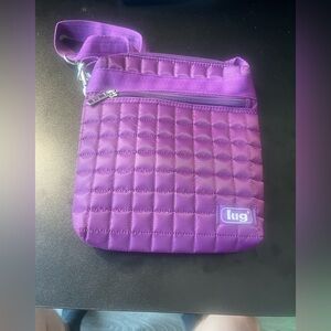 Lug Skipper Purple Square Quilted Crossbody Purse Shoulder Bag